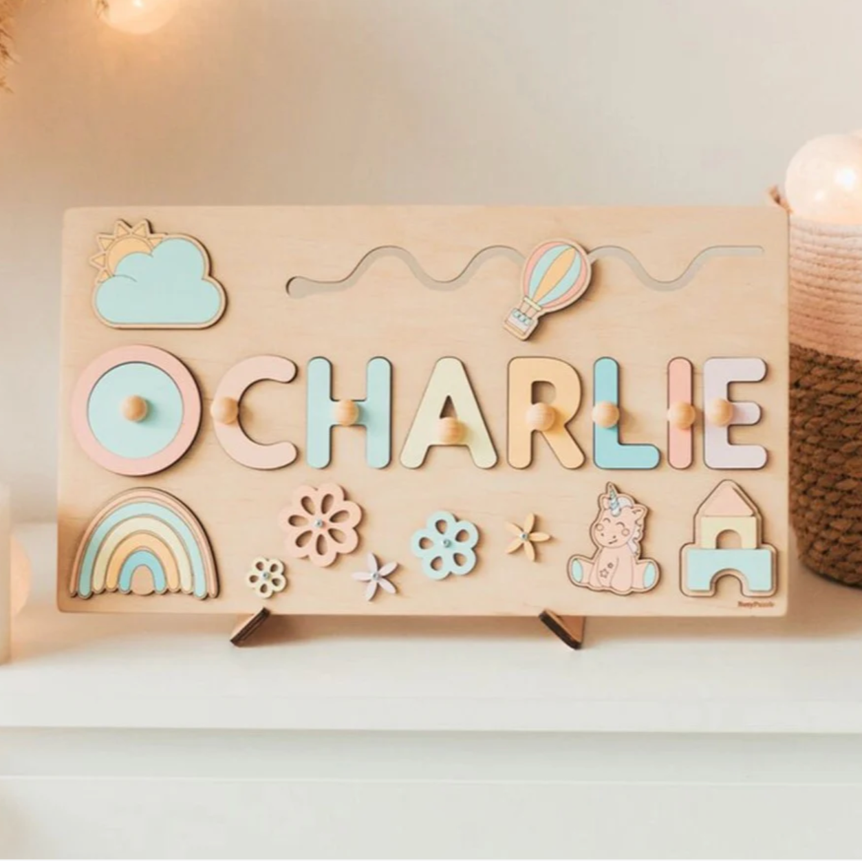 PRÉNOM EN BOIS MONTESSORI – JOUET MONTESSORI 2, 3 & 4 ANS – APPRENTISSAGE & PERSONNALISATION