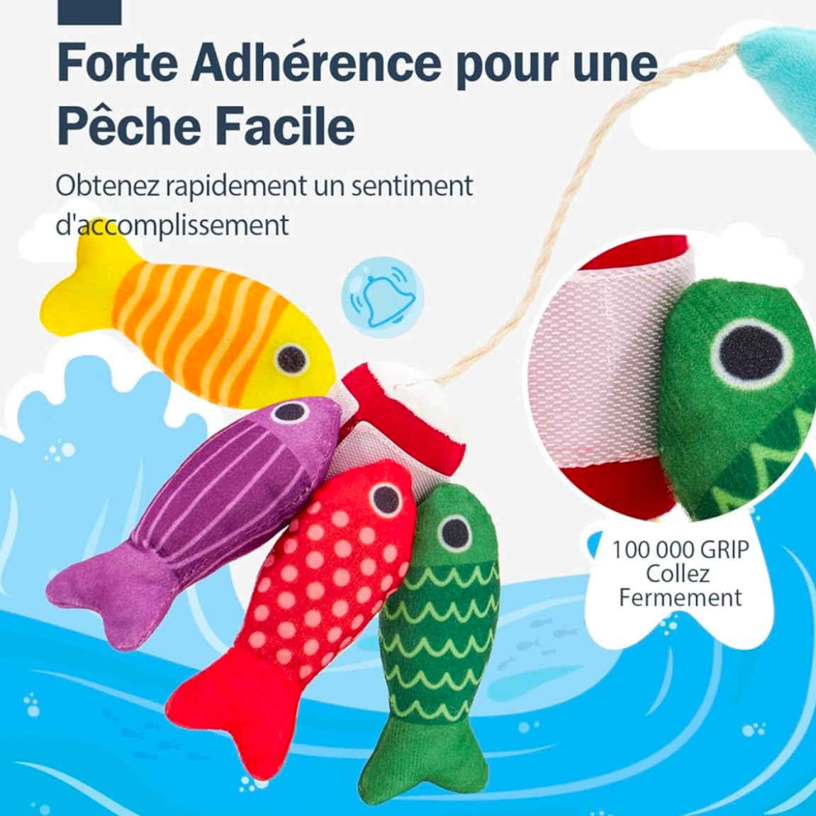 ENSEMBLE DE PÊCHE ÉDUCATIVE EN TISSU