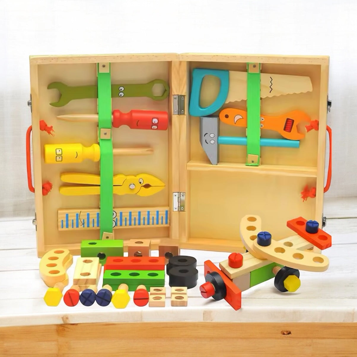 BOÎTE À OUTILS MONTESSORI – JOUET MONTESSORI 4 & 5 ANS – MOTRICITÉ & CRÉATIVITÉ