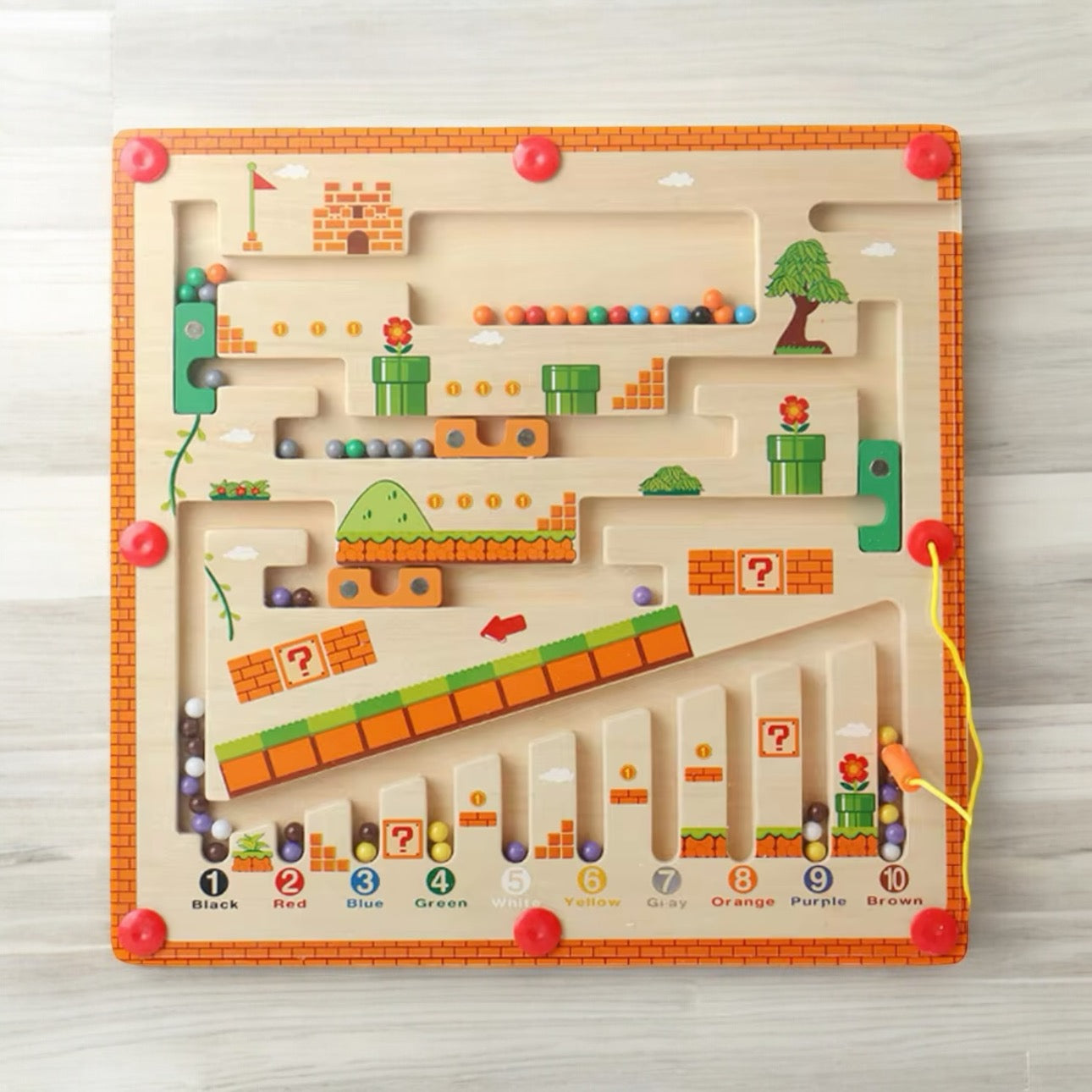 LABYRINTHE MAGNÉTIQUE MONTESSORI – JOUET MONTESSORI 3 & 4 ANS – LOGIQUE & MOTRICITÉ FINE