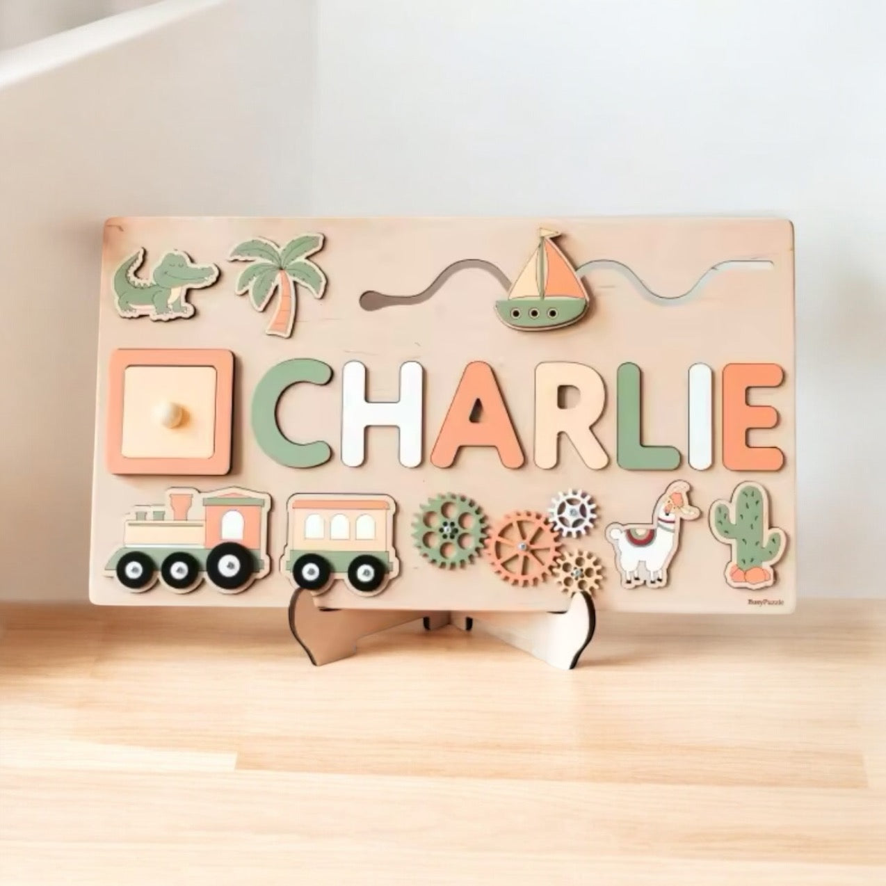 PRÉNOM EN BOIS MONTESSORI – JOUET MONTESSORI 2, 3 & 4 ANS – APPRENTISSAGE & PERSONNALISATION