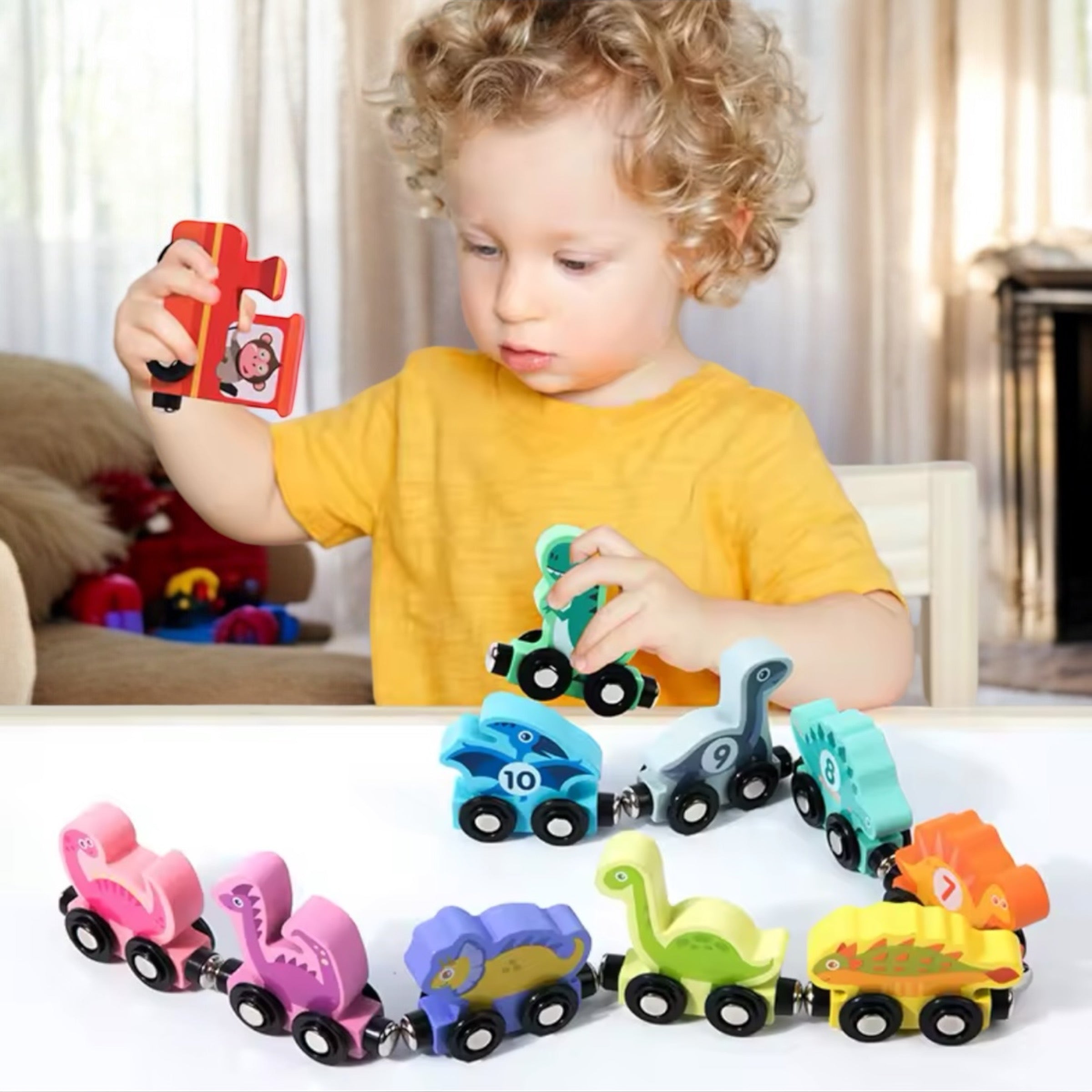 TRAIN MAGNÉTIQUE ÉDUCATIF – JOUET MONTESSORI 2 & 3 ANS