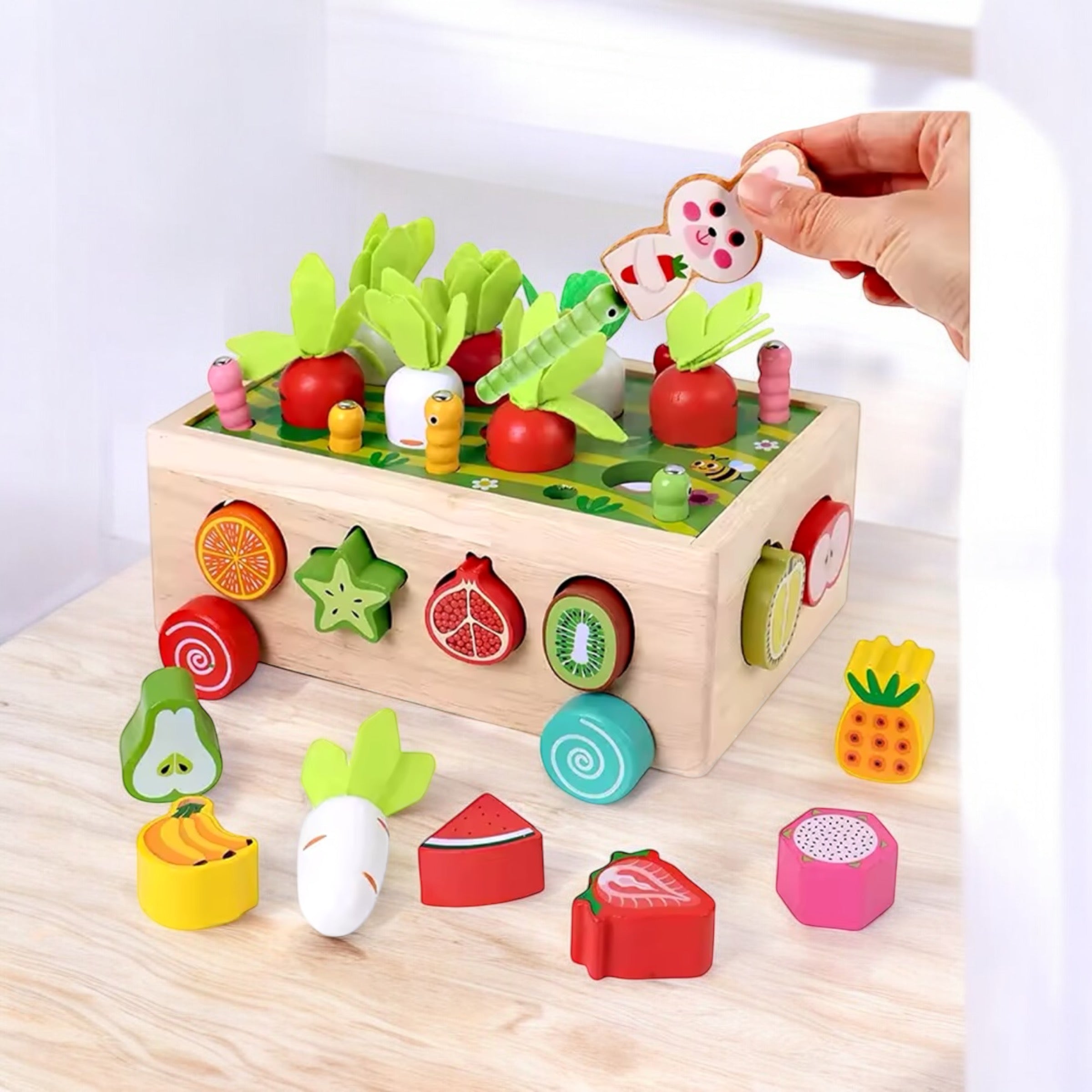 JEU DE JARDINAGE EN BOIS – JOUET MONTESSORI 3 & 4 ANS