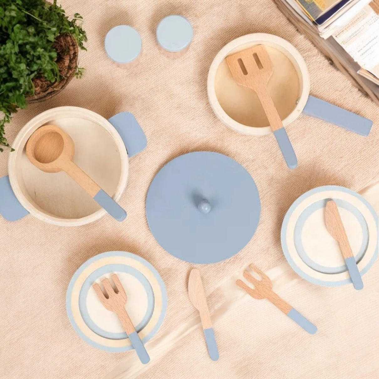 SET DE CUISINE EN BOIS – JOUET MONTESSORI 4 & 5 ANS