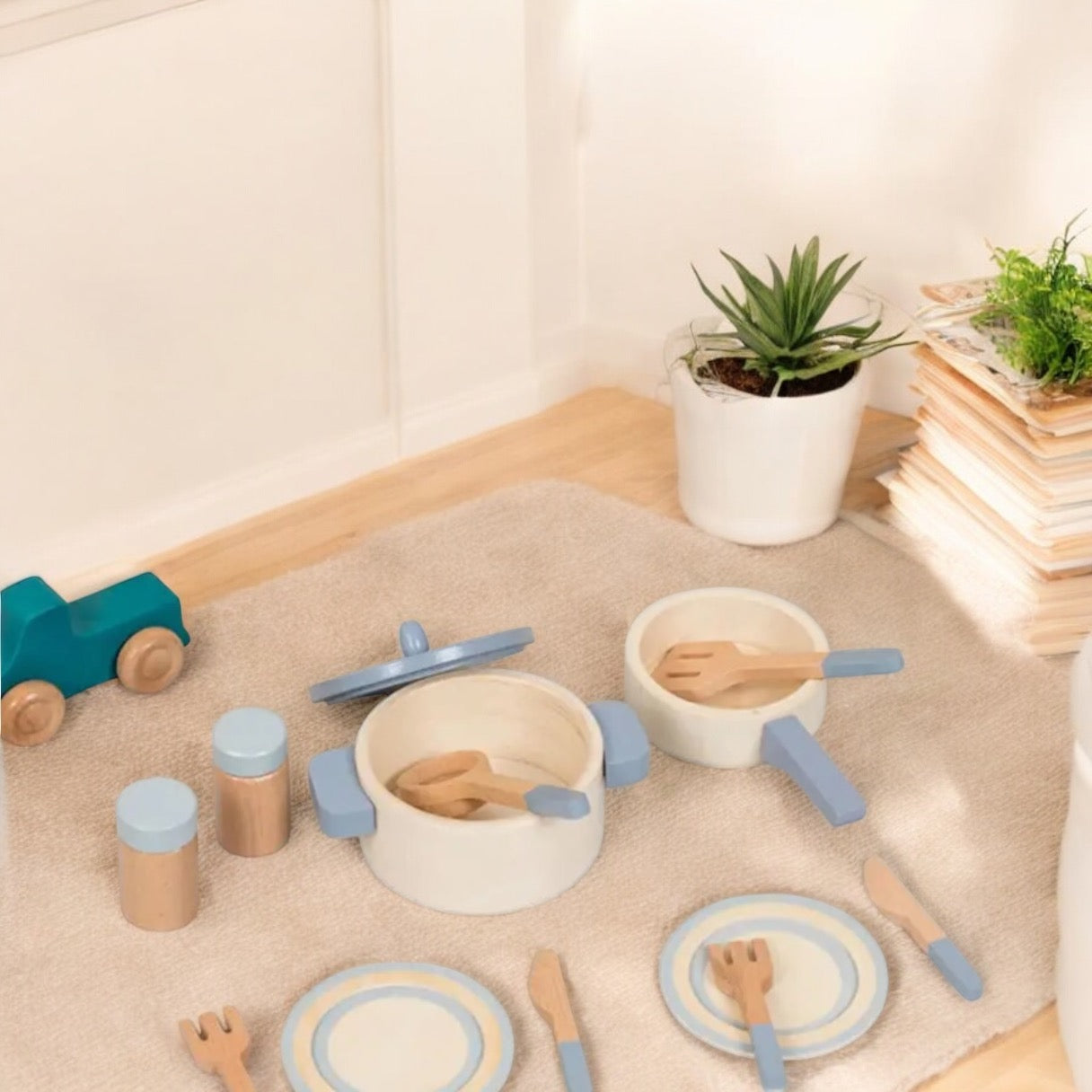 SET DE CUISINE EN BOIS – JOUET MONTESSORI 4 & 5 ANS