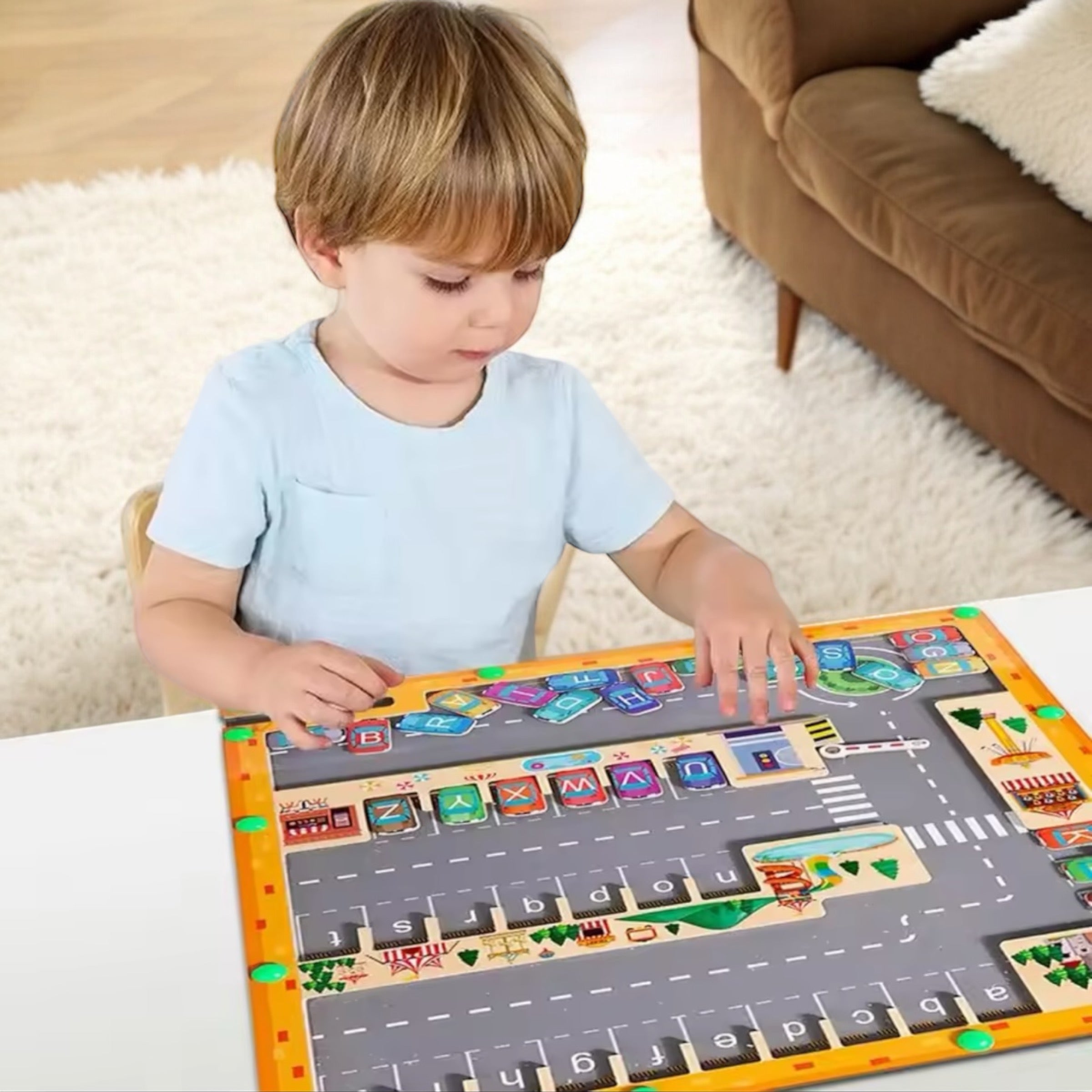 TABLEAU INTERACTIF MONTESSORI – JOUET MONTESSORI 4 & 5 ANS – LOGIQUE & MANIPULATION