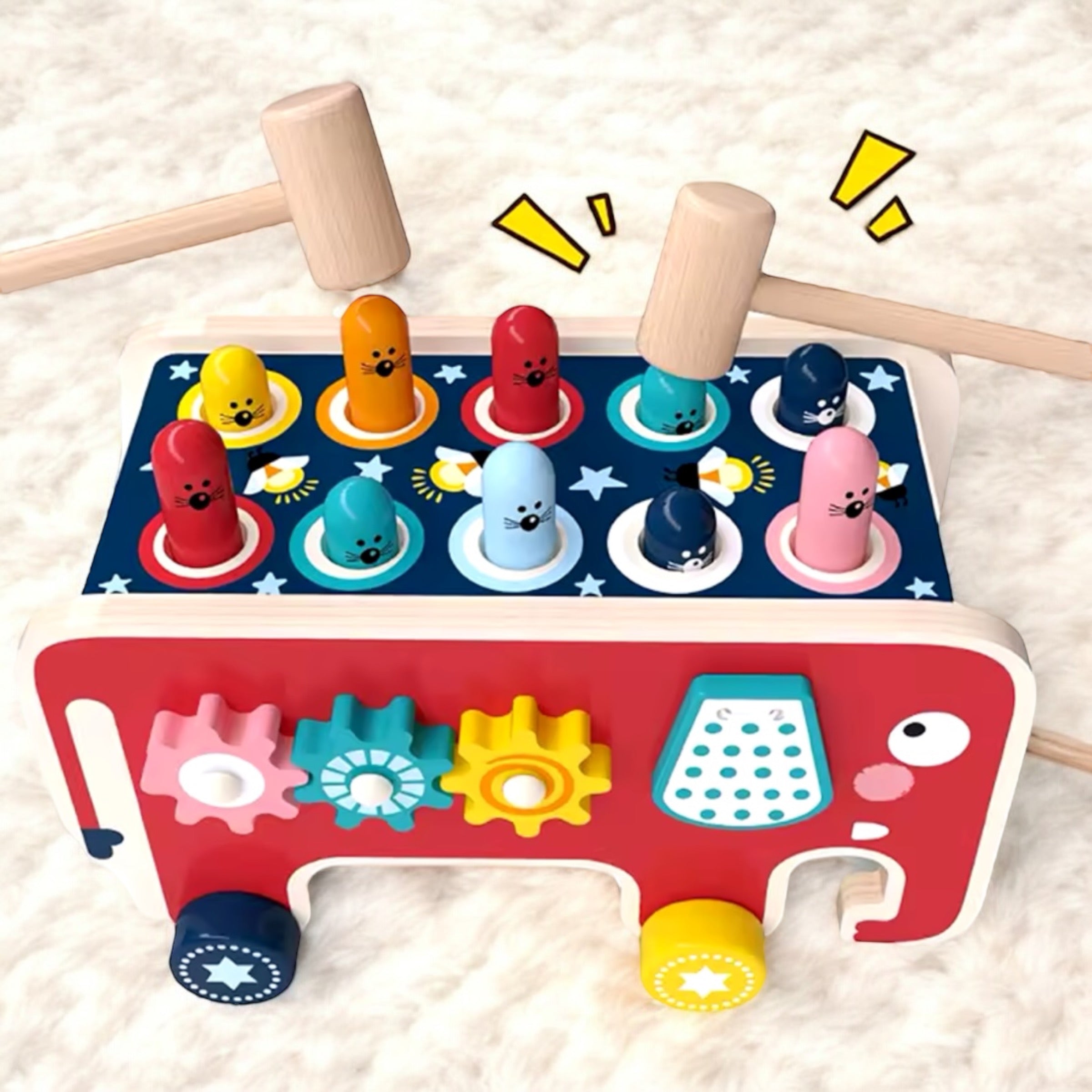 TAPE TAUPES MONTESSORI – JOUET MONTESSORI 3, 4 & 5 ANS – COORDINATION & RÉACTION