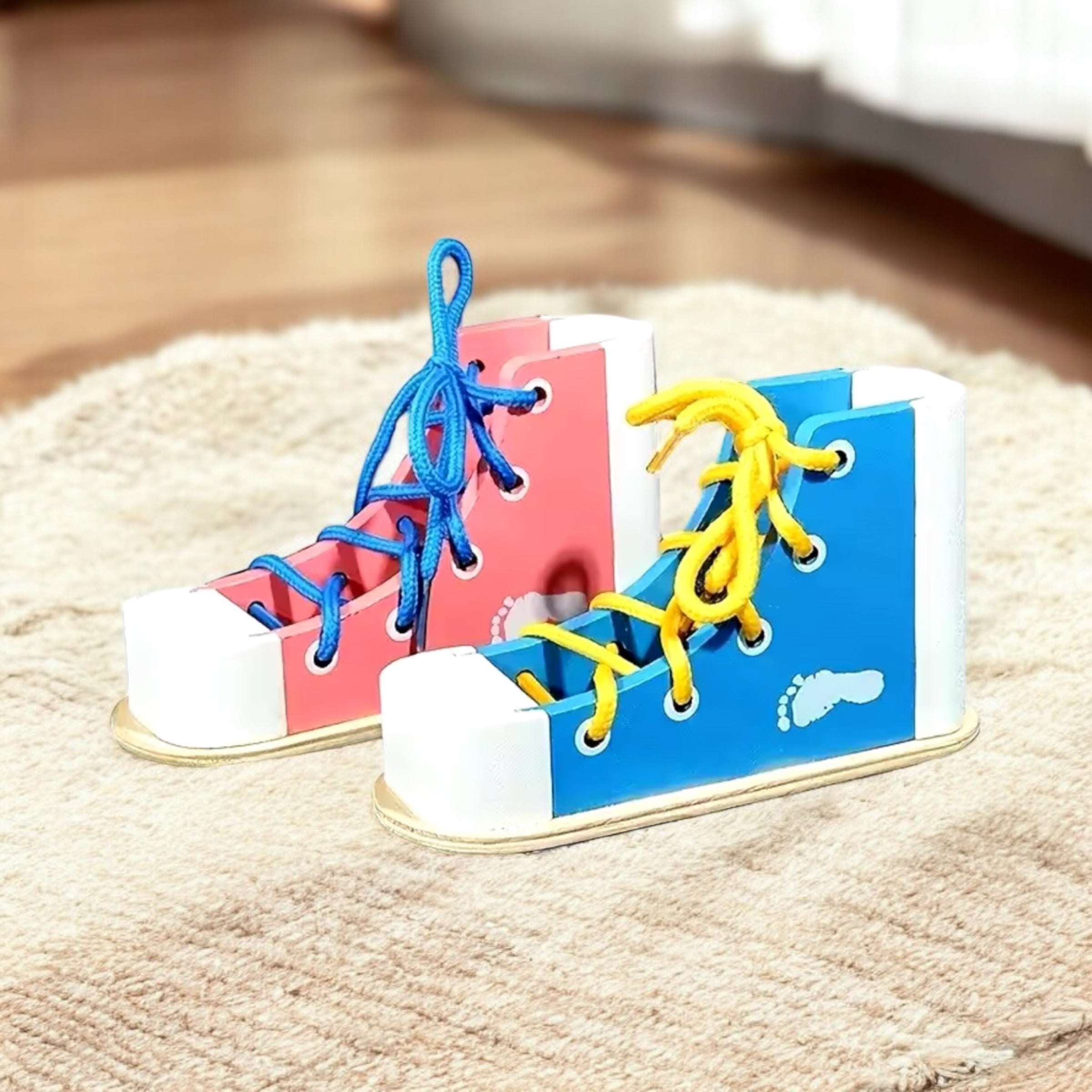 APPRENTISSAGE DES LACETS – JOUET MONTESSORI 5 ANS