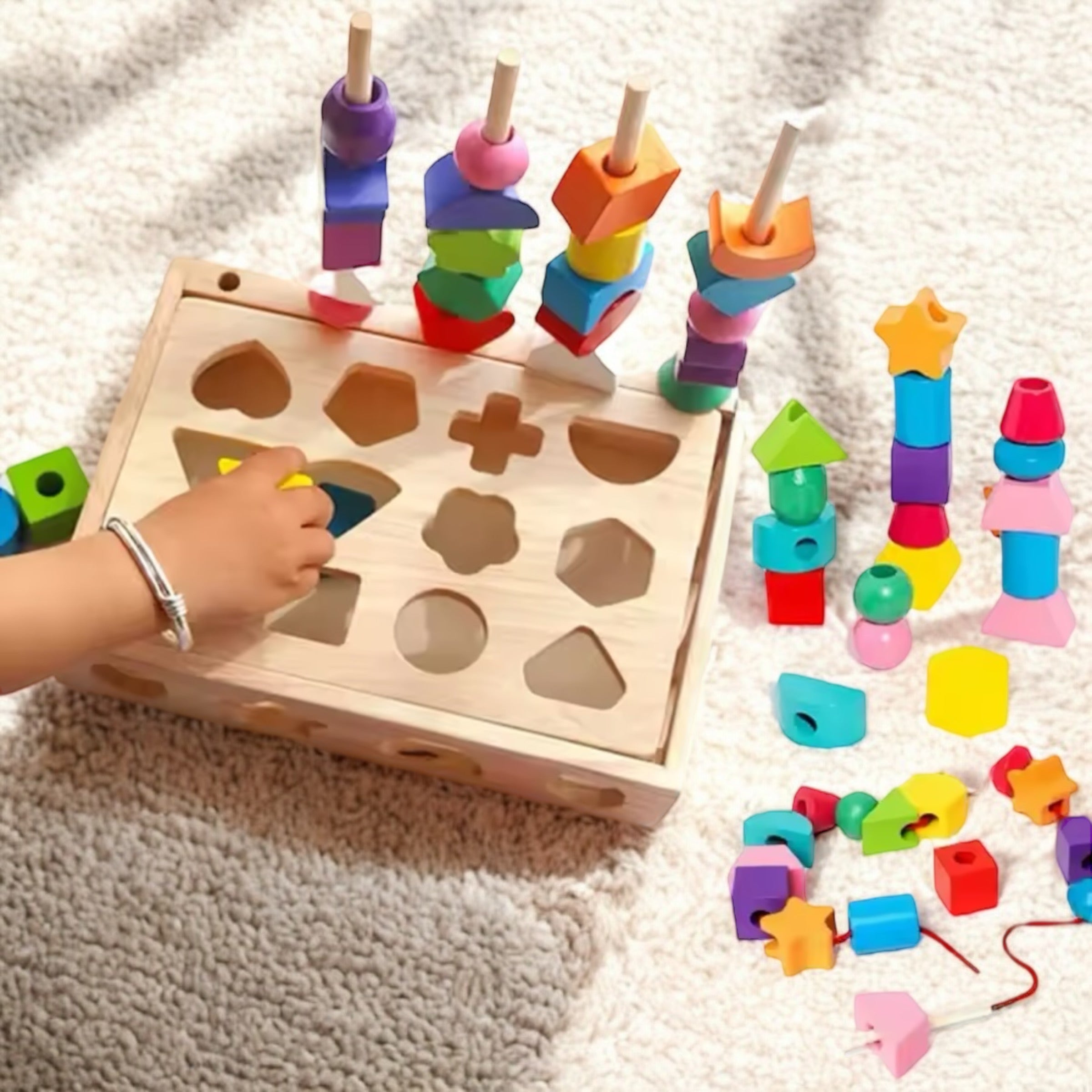 JEUX À FORMES EN BOIS MONTESSORI
