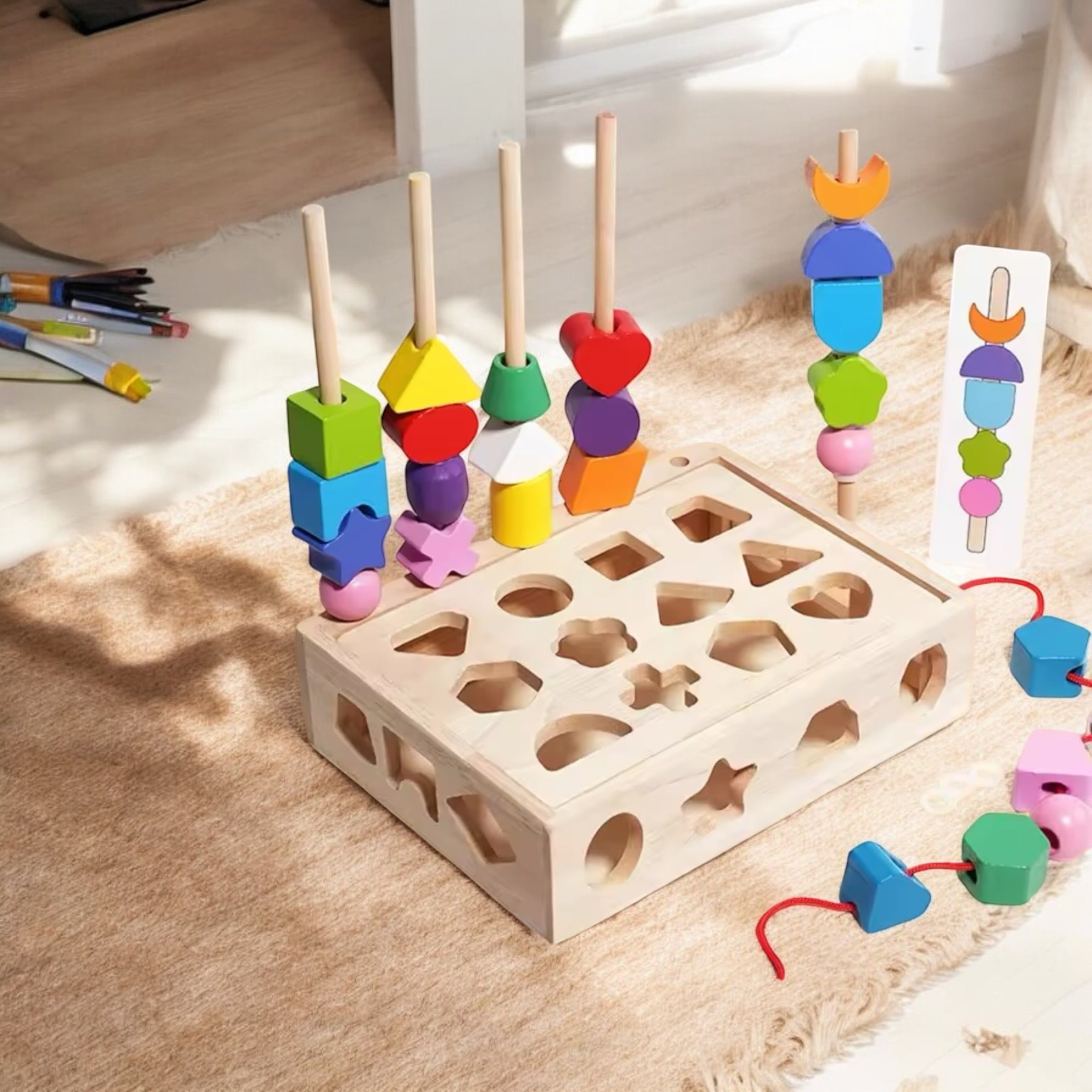 JEUX À FORMES EN BOIS MONTESSORI