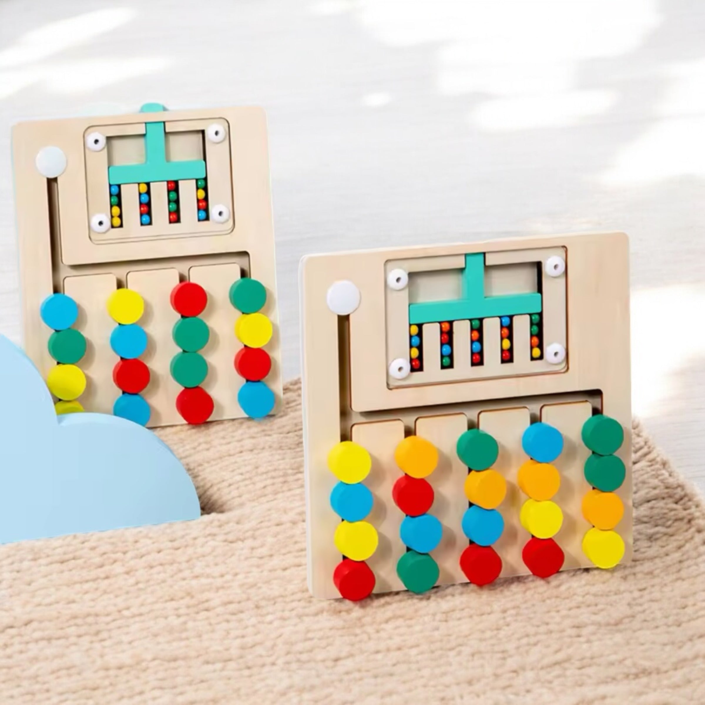 TABLEAU INTERACTIF EN BOIS MONTESSORI