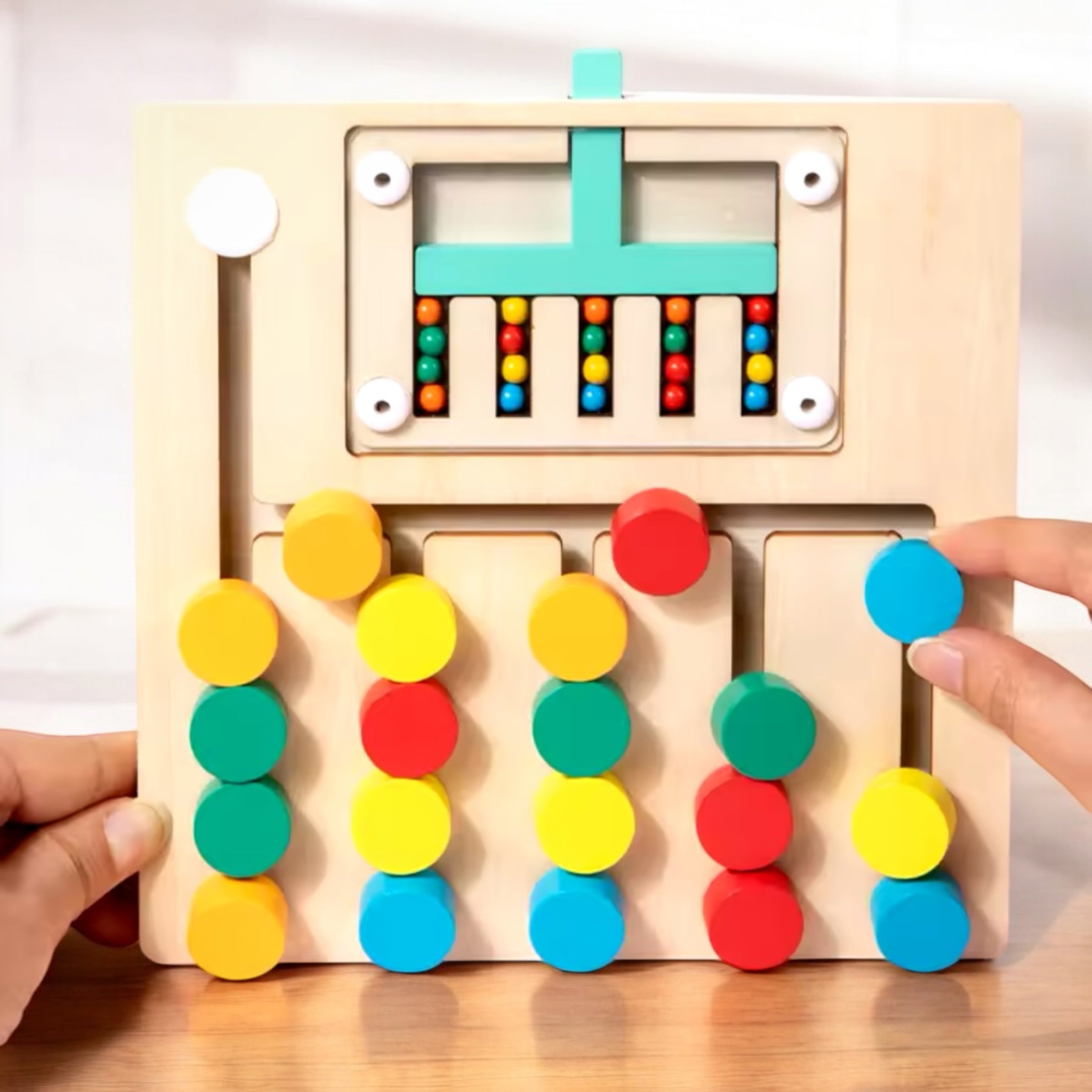 TABLEAU INTERACTIF EN BOIS MONTESSORI