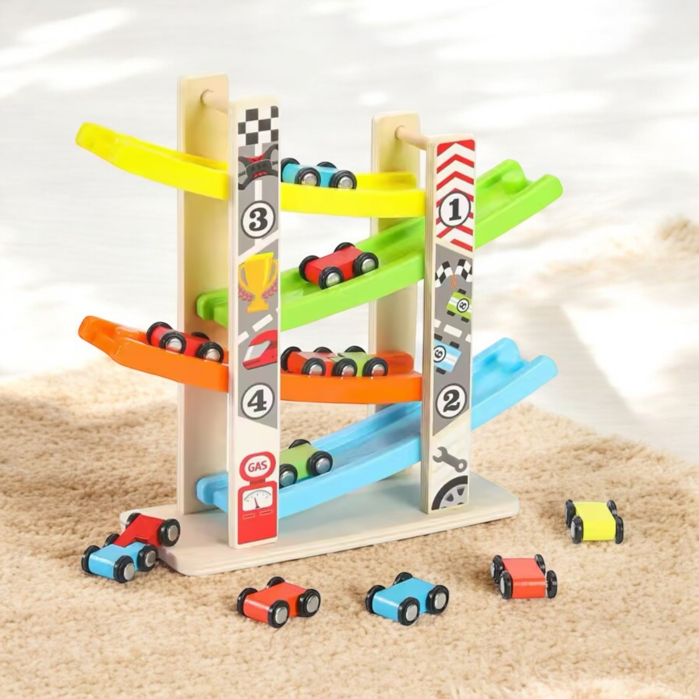 CIRCUIT RAMPE POUR VOITURES MONTESSORI