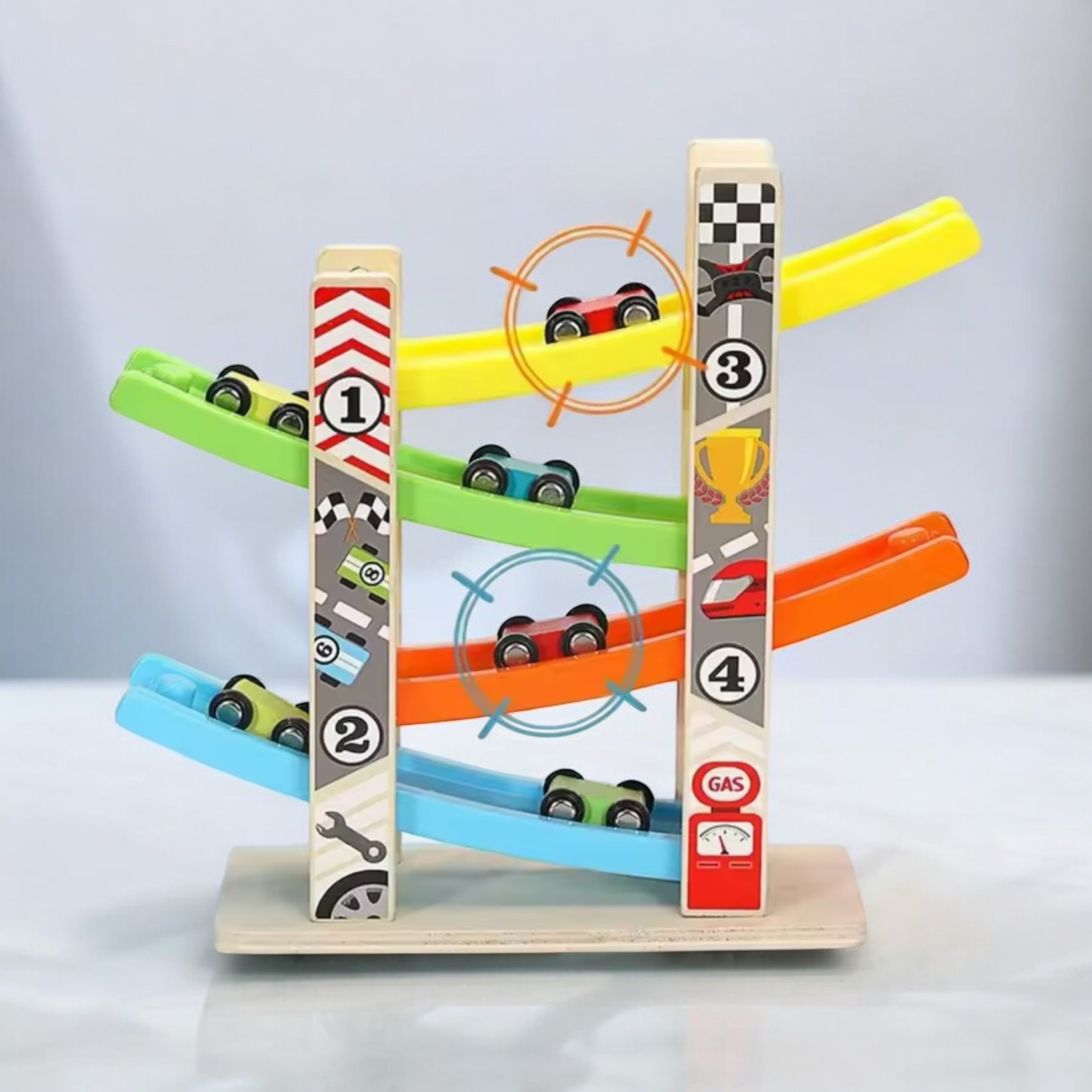 CIRCUIT RAMPE POUR VOITURES MONTESSORI