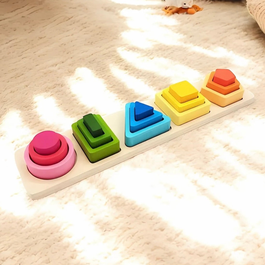 PUZZLE GÉOMÉTRIQUE – JOUET MONTESSORI 3 & 4 ANS