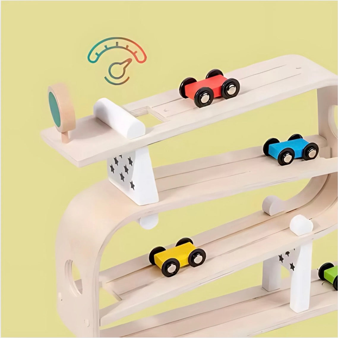 CIRCUIT DE VOITURES EN BOIS – JOUET MONTESSORI 4 & 5 ANS – LOGIQUE & COORDINATION