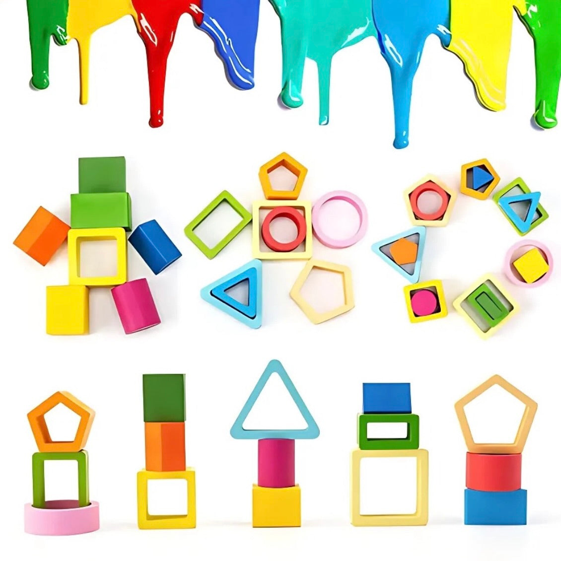 PUZZLE GÉOMÉTRIQUE – JOUET MONTESSORI 3 & 4 ANS
