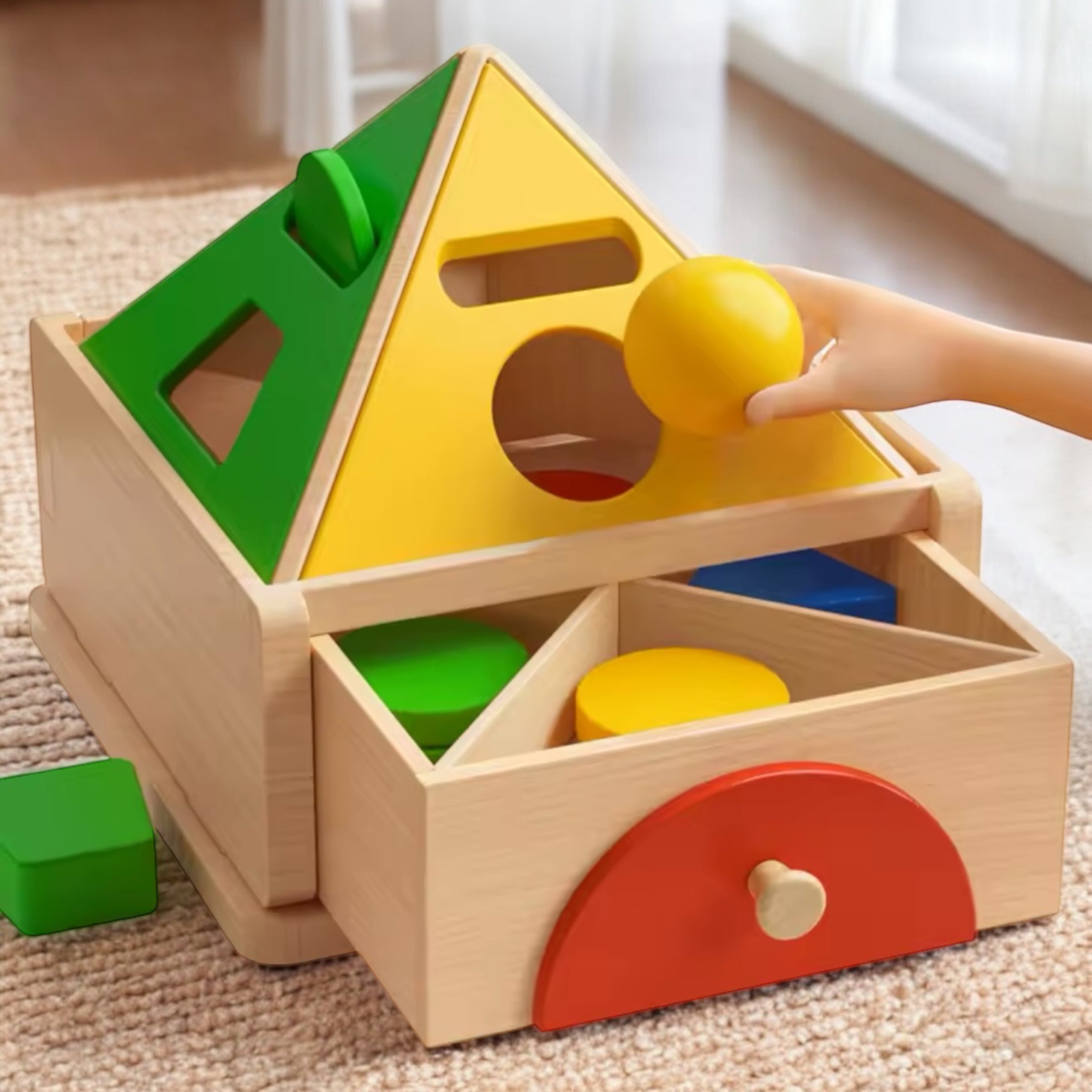 BOITE À FORMES TRIANGULAIRE MONTESSORI