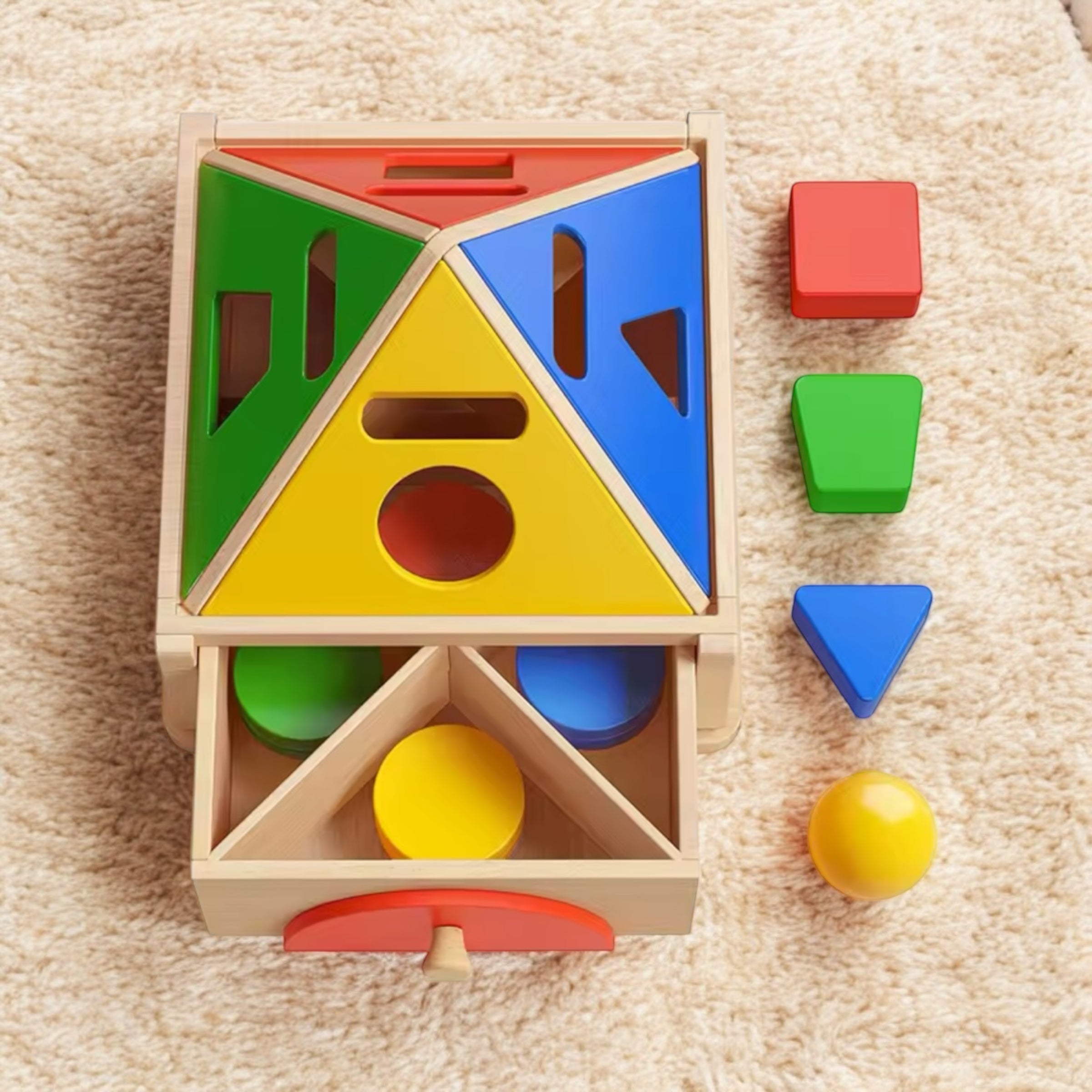 BOITE À FORMES TRIANGULAIRE MONTESSORI