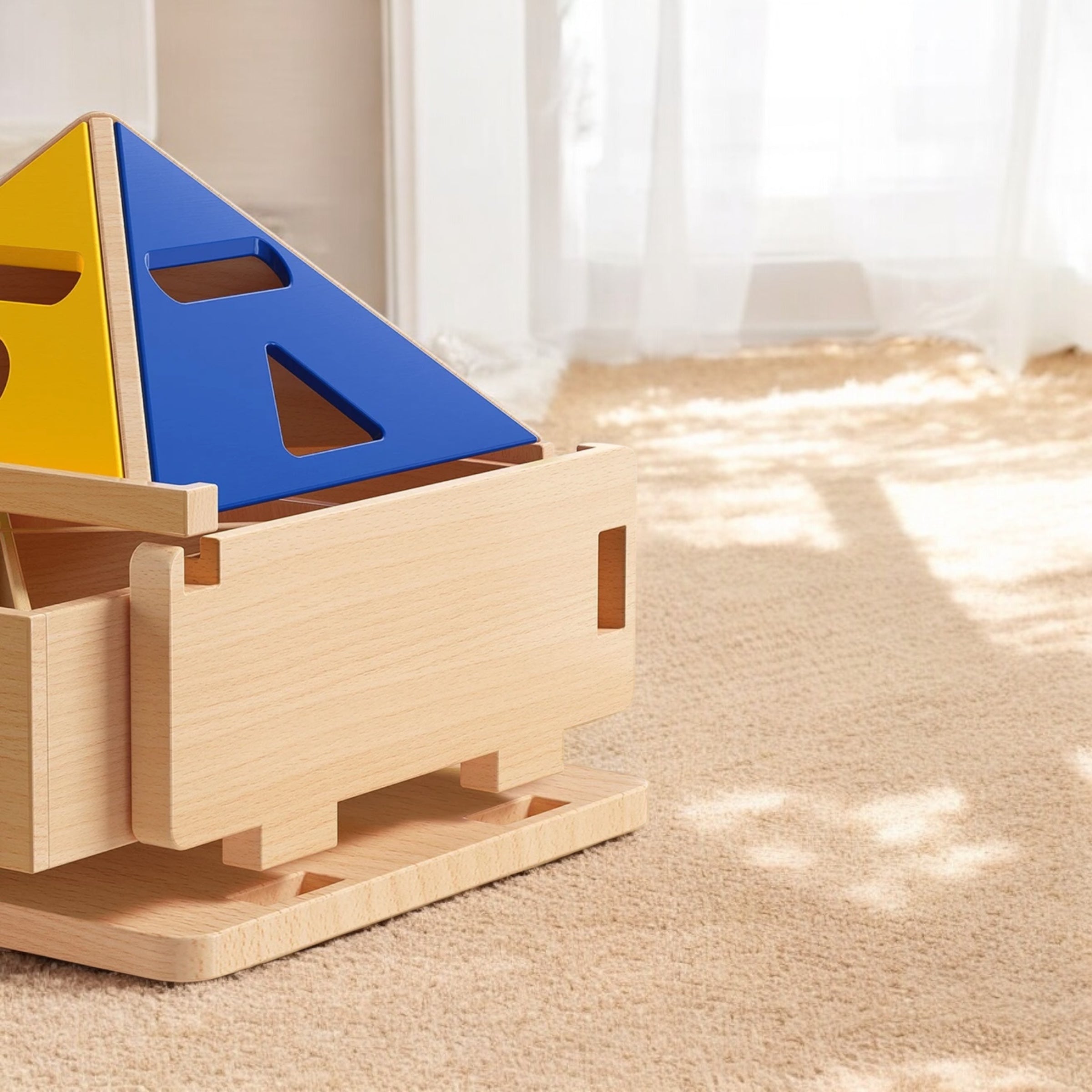 BOITE À FORMES TRIANGULAIRE MONTESSORI