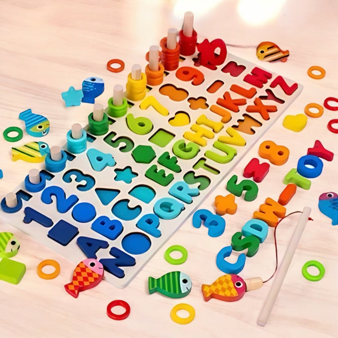 TABLEAU APPRENTISSAGE DES COULEURS ET DES LETTRES MONTESSORI