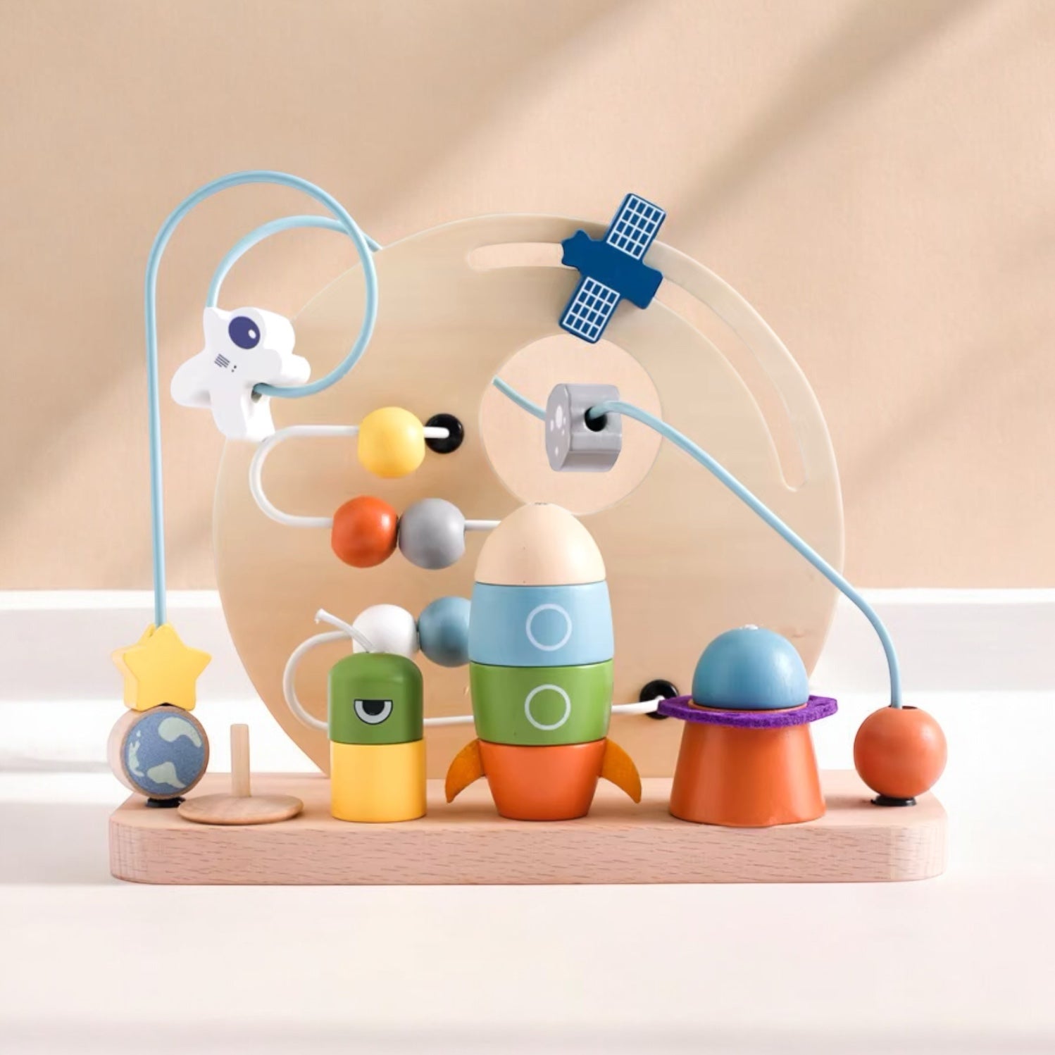 CIRCUIT DE MOTRICITÉ – JOUET MONTESSORI 1 & 2 ANS EN BOIS