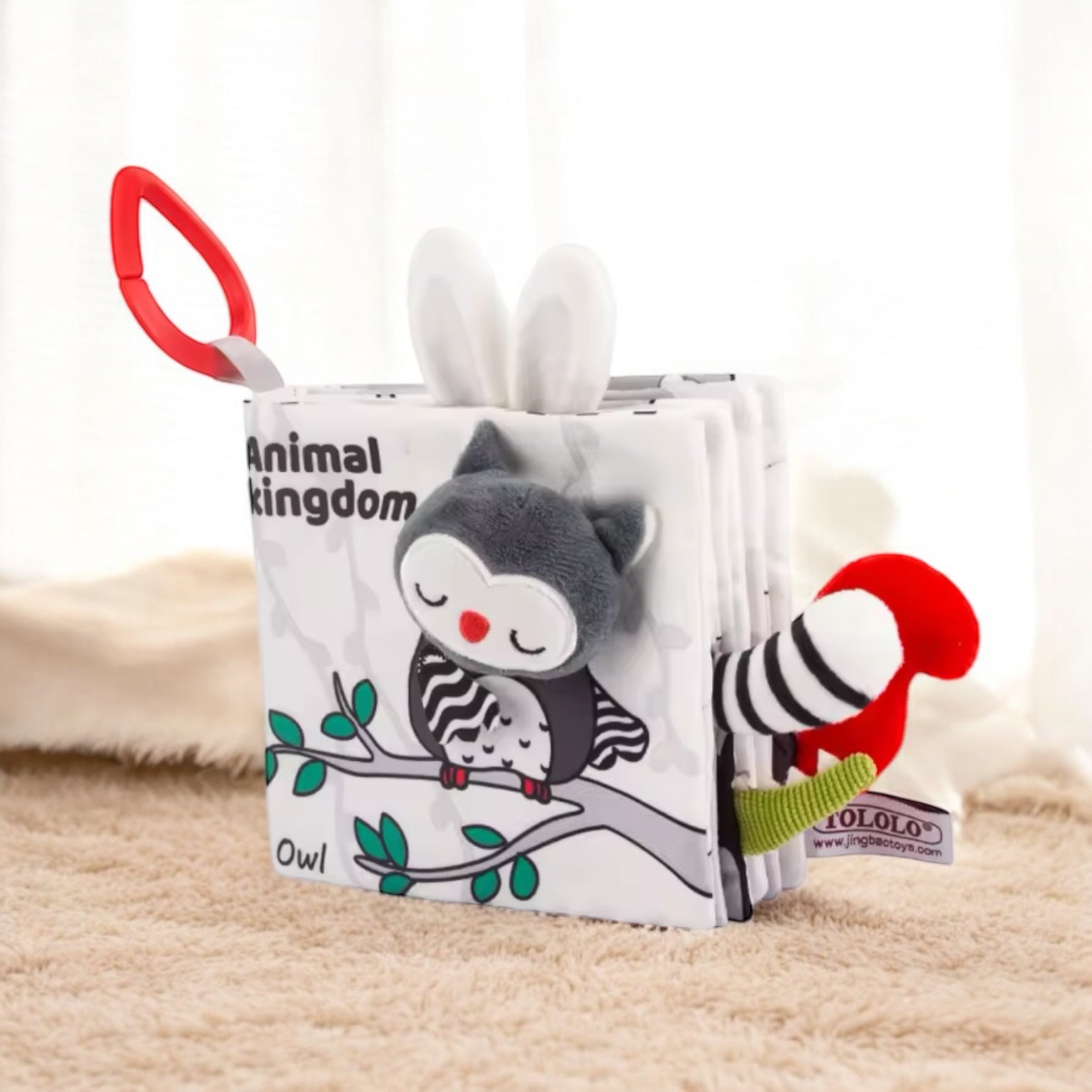 LIVRE EN TISSU ANIMAUX MARINS – JOUET MONTESSORI 1, 2 & 3 ANS – DÉCOUVERTE & MANIPULATION