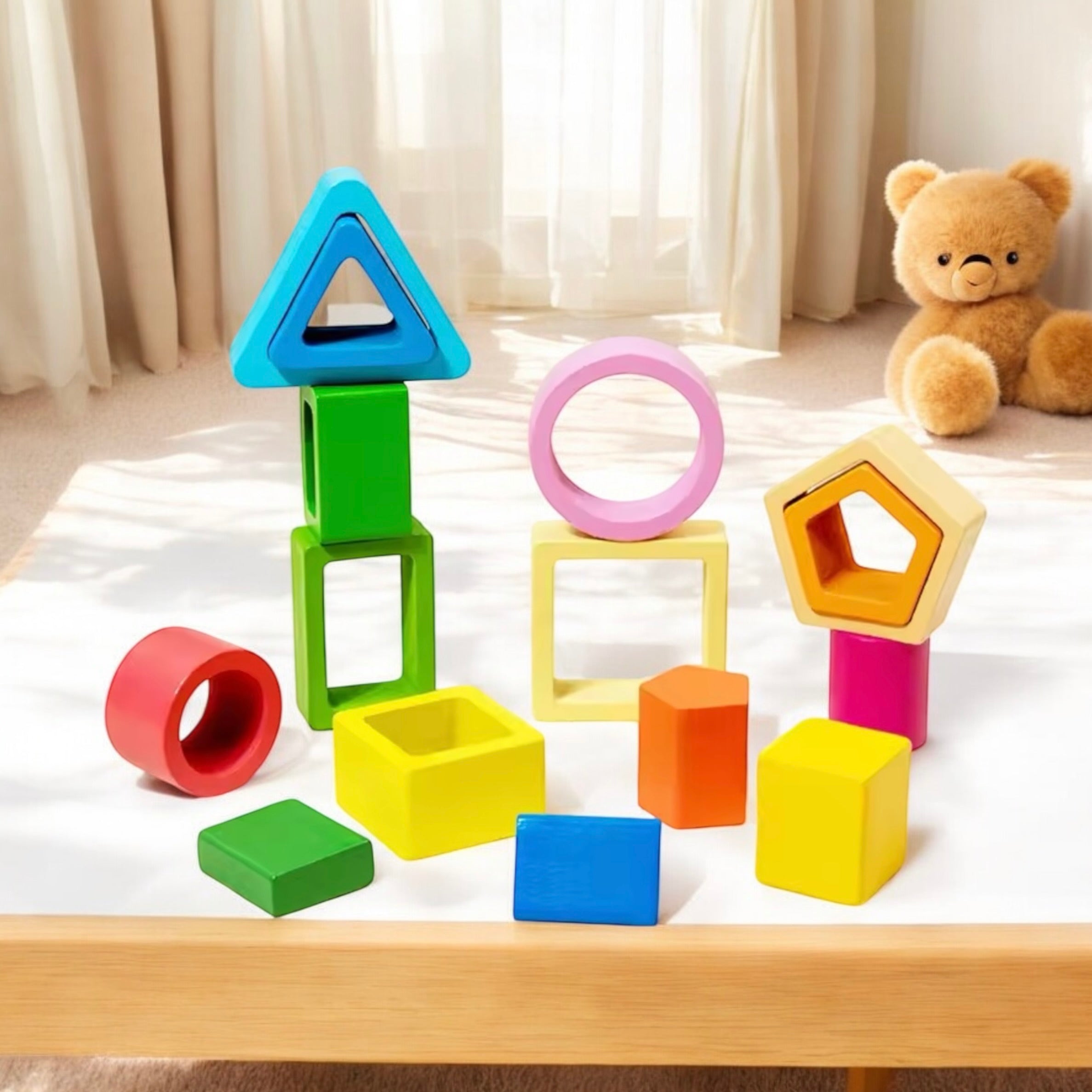 PUZZLE GÉOMÉTRIQUE – JOUET MONTESSORI 3 & 4 ANS