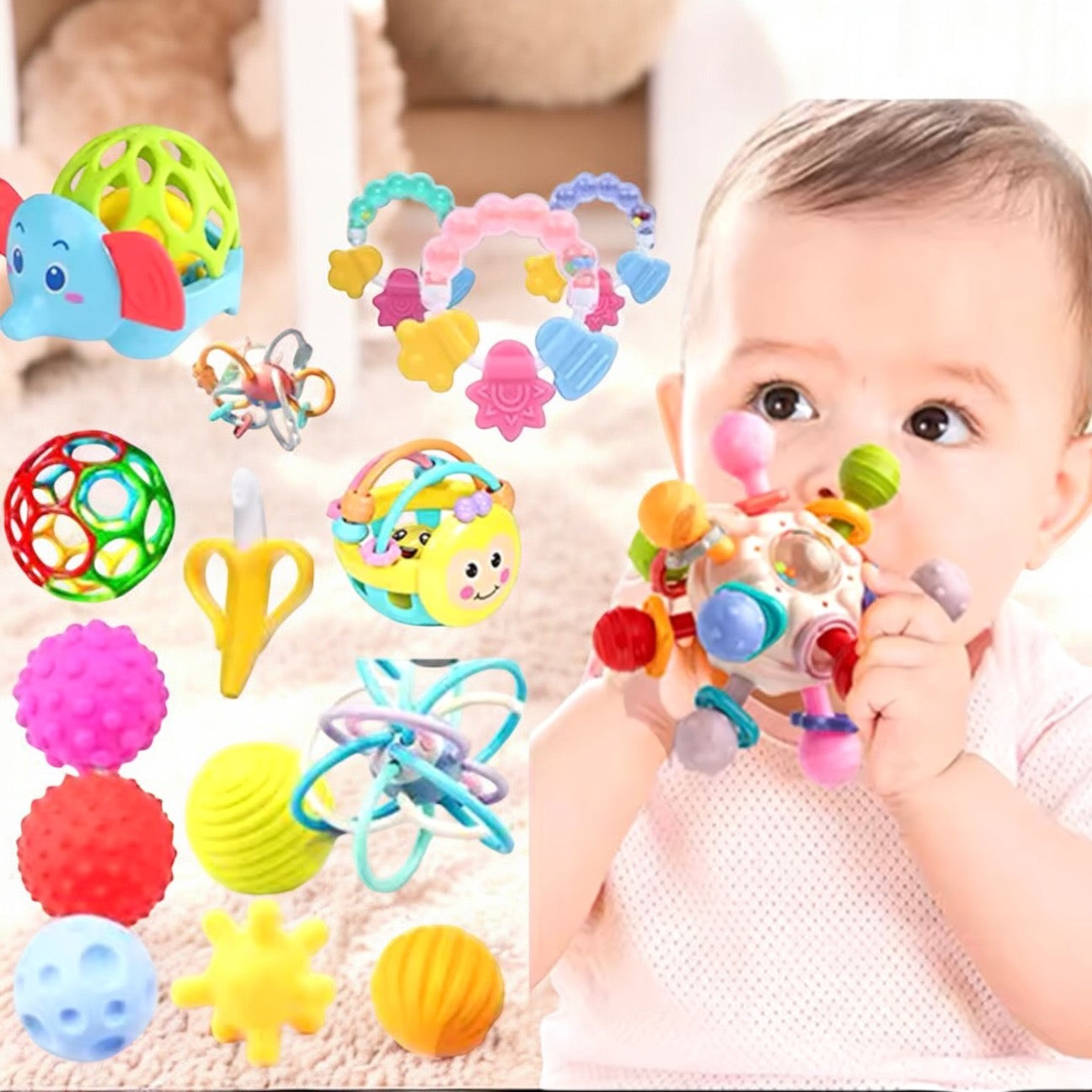 JOUET D’ÉVEIL MULTISENSORIEL – JOUET MONTESSORI 1 & 2 ANS